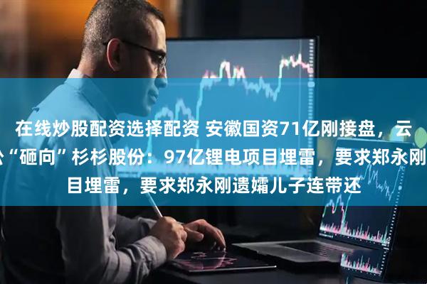 在线炒股配资选择配资 安徽国资71亿刚接盘，云南国资19亿诉讼“砸向”杉杉股份：97亿锂电项目埋雷，要求郑永刚遗孀儿子连带还